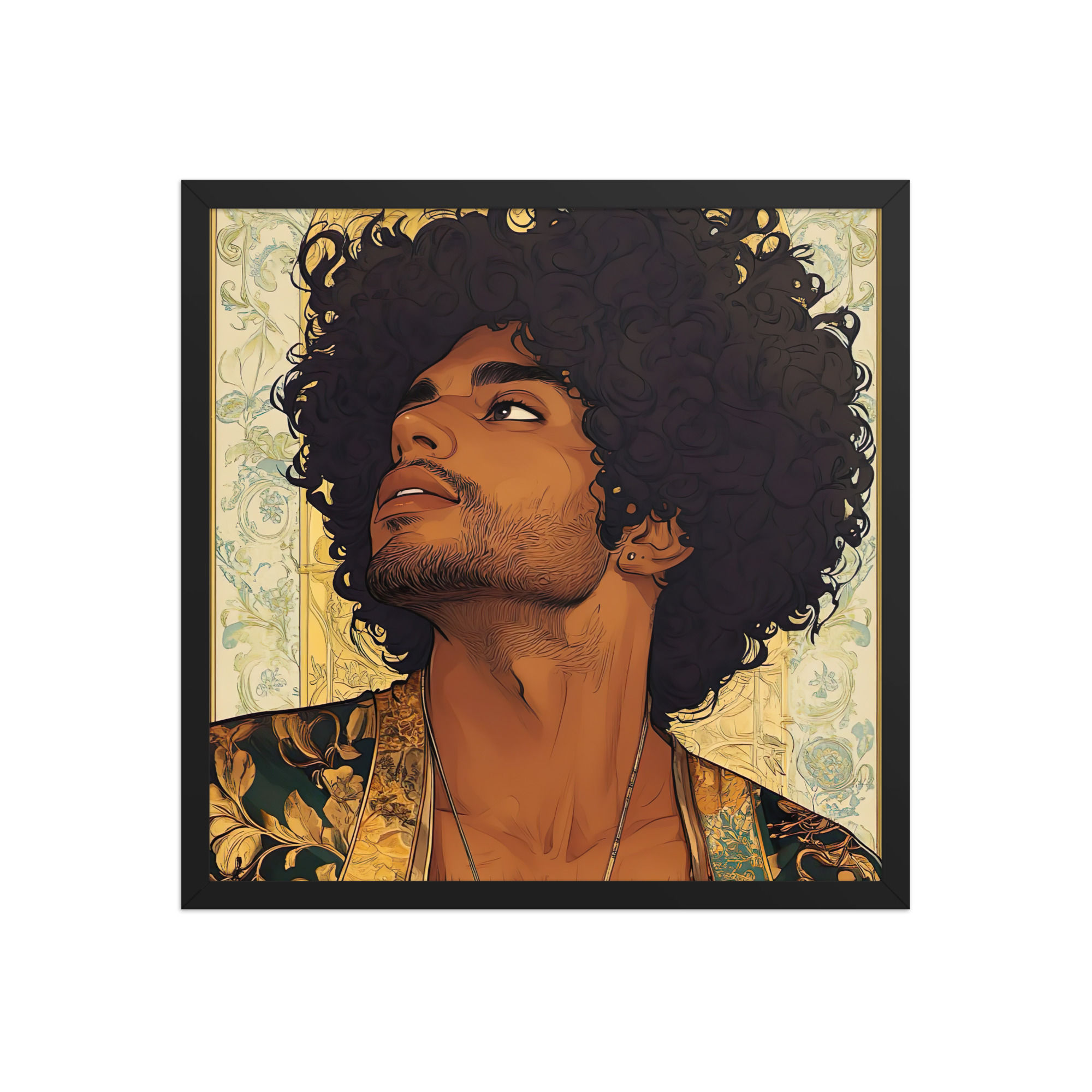 Influence Collection 5 – Afro Man Framed Art Print 1