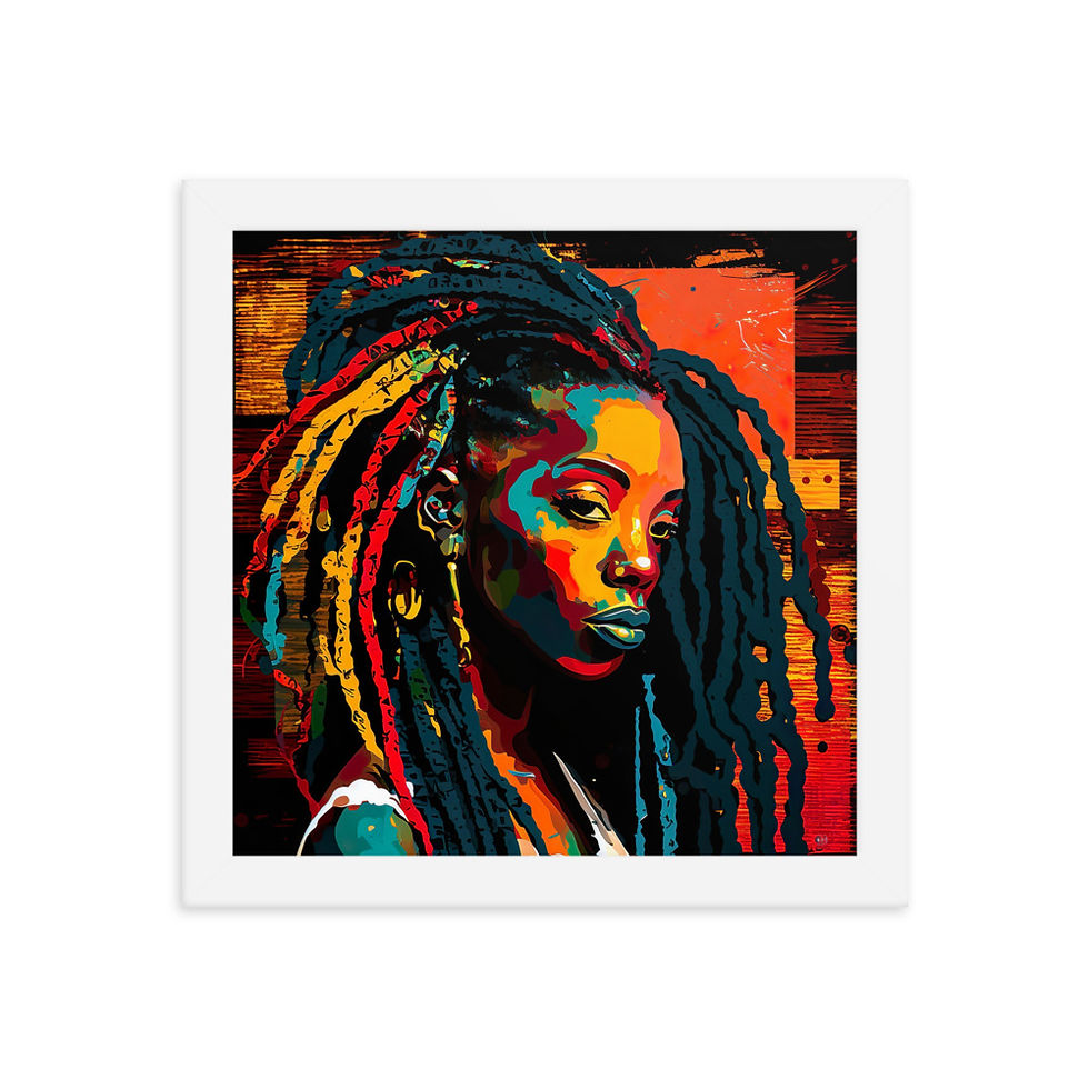 Thumbnail: 1 Pop Art Dreadlocks Woman Framed Art Print