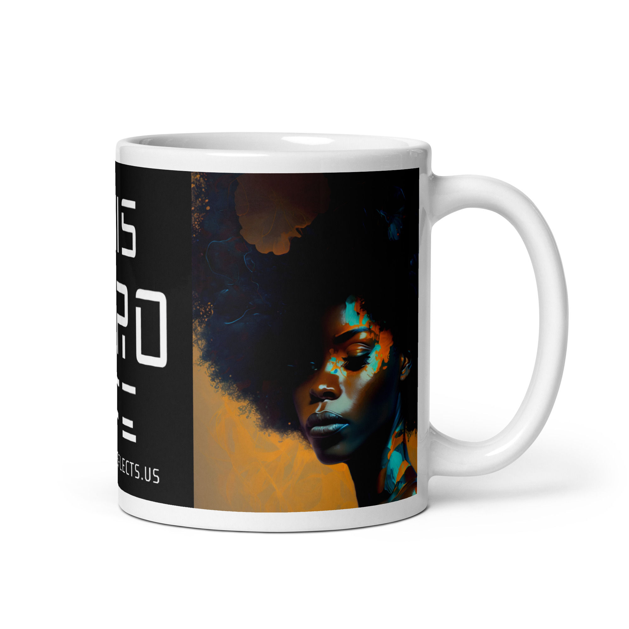 1 Abstract Afro Woman Mug