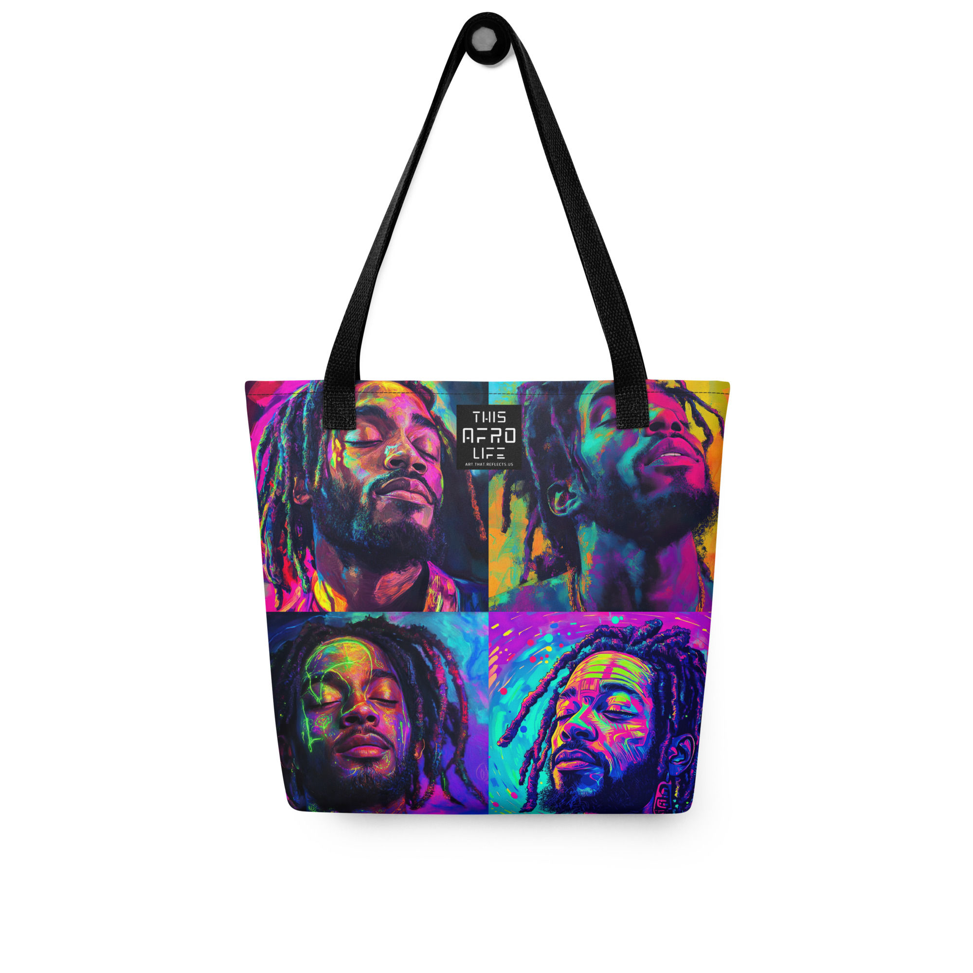 All 4 Fluorescent Art Dreadlocks Men Tote Bag