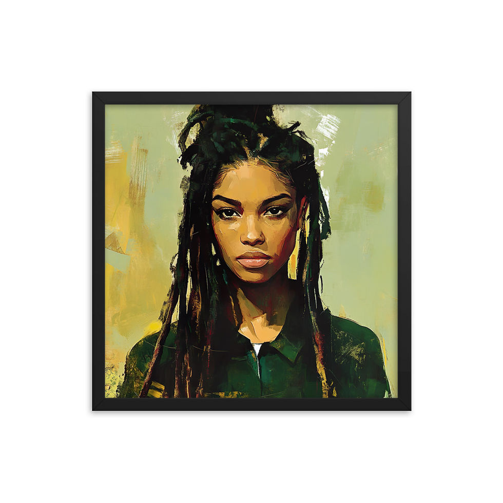 Thumbnail: 1 Symbolism Art Dreadlocks Woman Framed Art Print