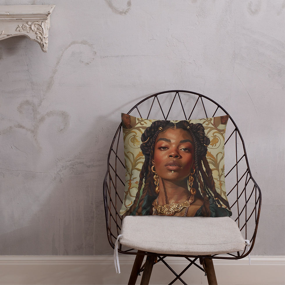 Thumbnail: 1 Renaissance Art Twists Woman Premium Cushion