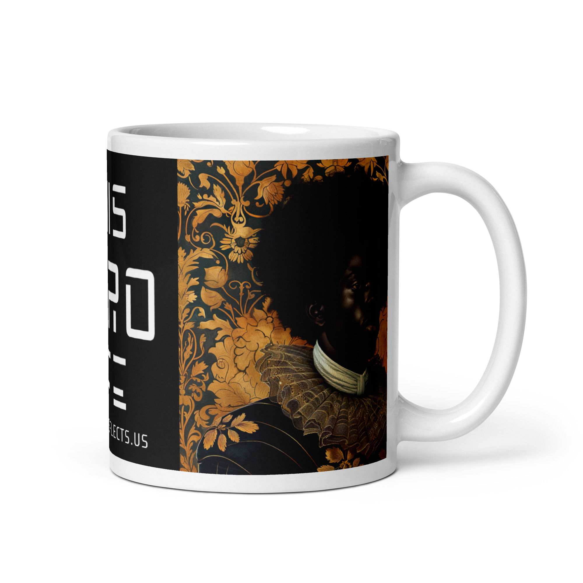 3 Rococo Art Afro Man Mug