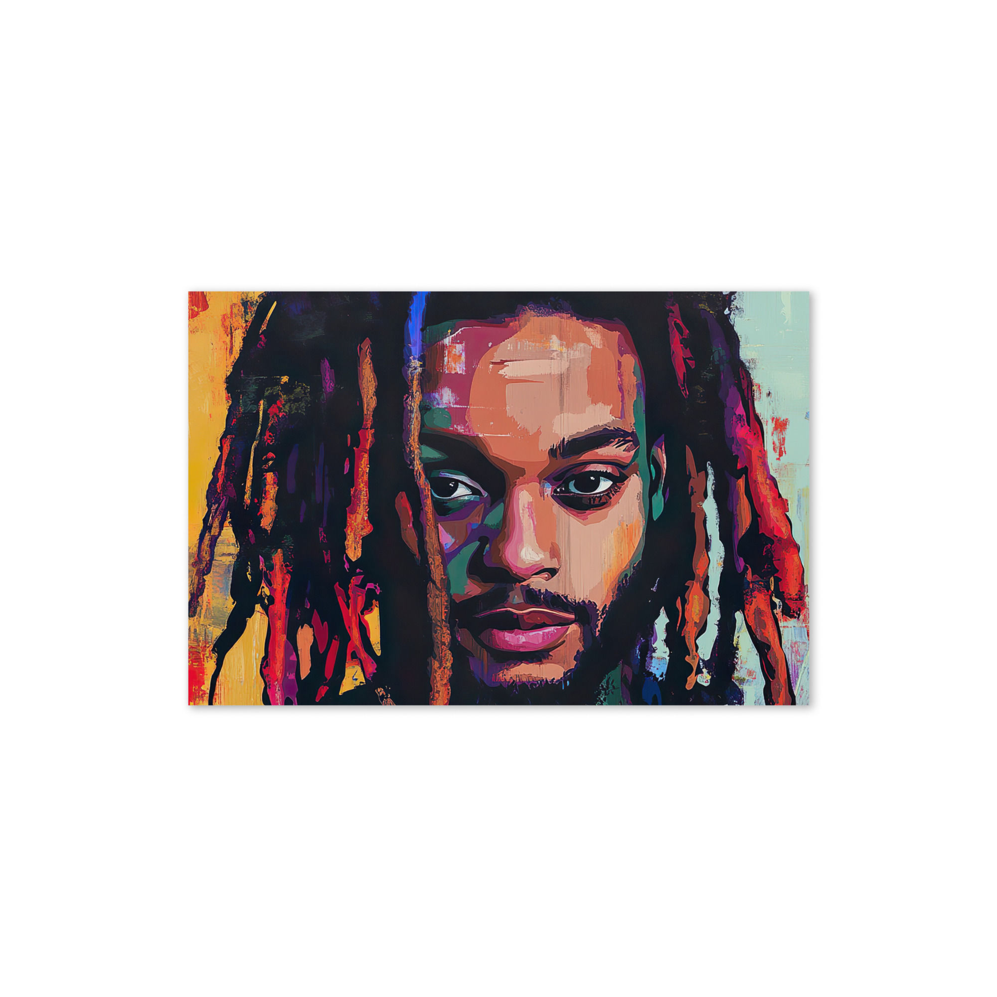 1 Graffiti Art Dreadlocks Man Greeting Card