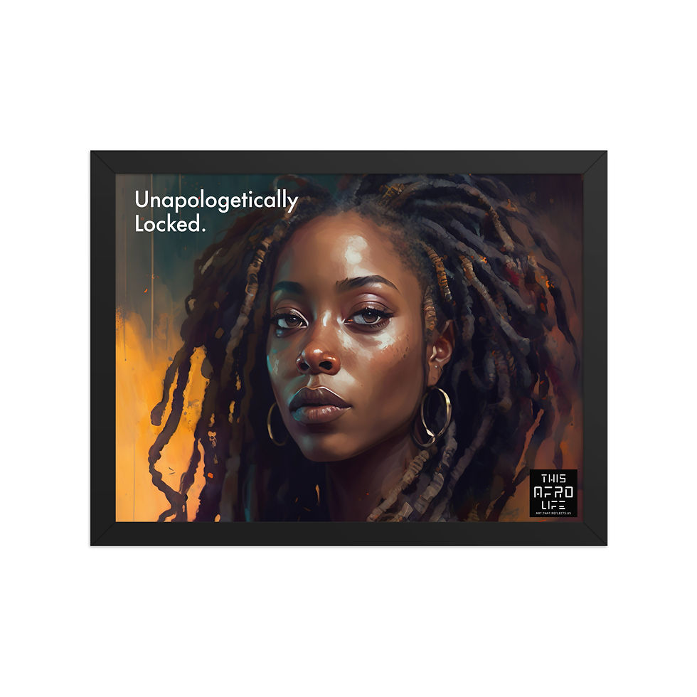 Thumbnail: 1 Boldness Dreadlocks Woman Framed Art Print