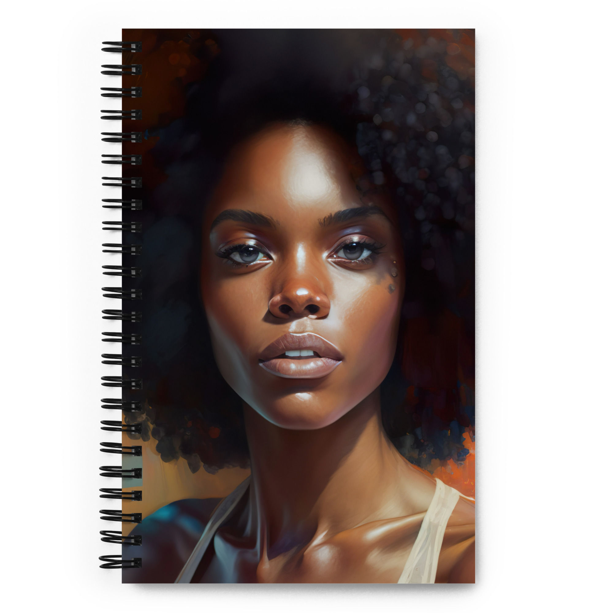 4 Impressionism Afro Woman Spiral Notebook