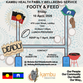 Footy & Feed at Family Wellbeing Service, Friday 10 April 2026