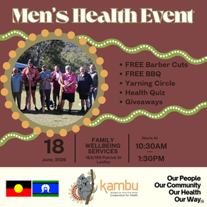 Men's Health Week Event at Family Wellbeing Service, 18 June 2026