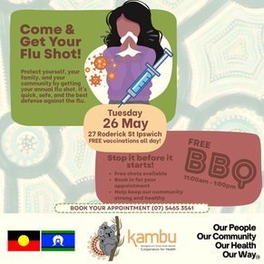 BBQ and Flu Vaccination Day at Ipswich Clinic, Tuesday 26 May 2026