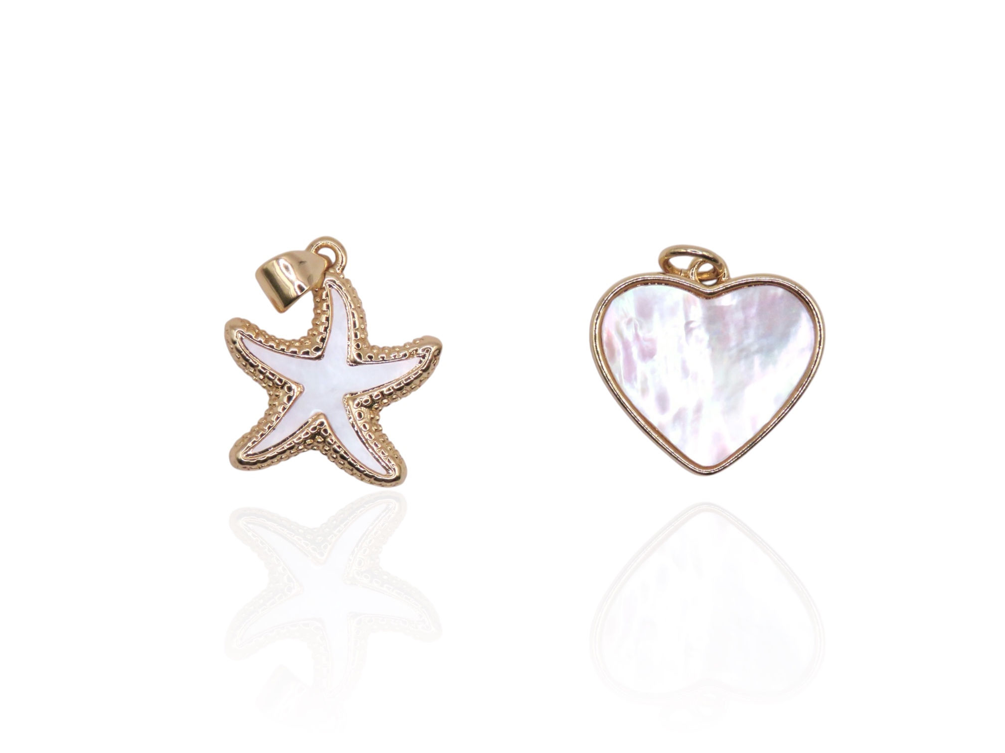 Dije Estrella de Mar / Corazón Madre Perla 