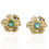Miniatura: Aretes Catrina Zirconia Azul Dorado 