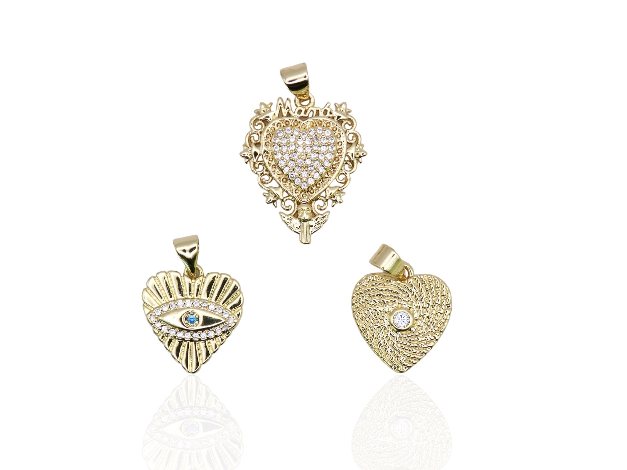 Dijes Corazón Zirconias