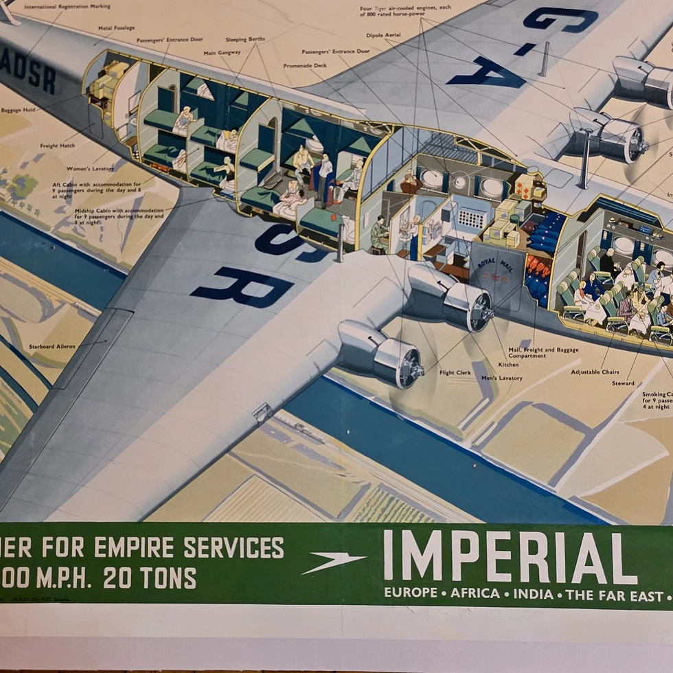 Thumbnail: 1937 Imperial Airways w Ensign Airliner cutaway 40x26"