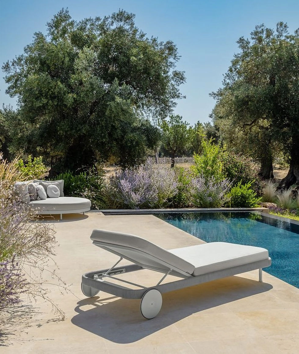 Modern outdoor seating area for terrace and garden