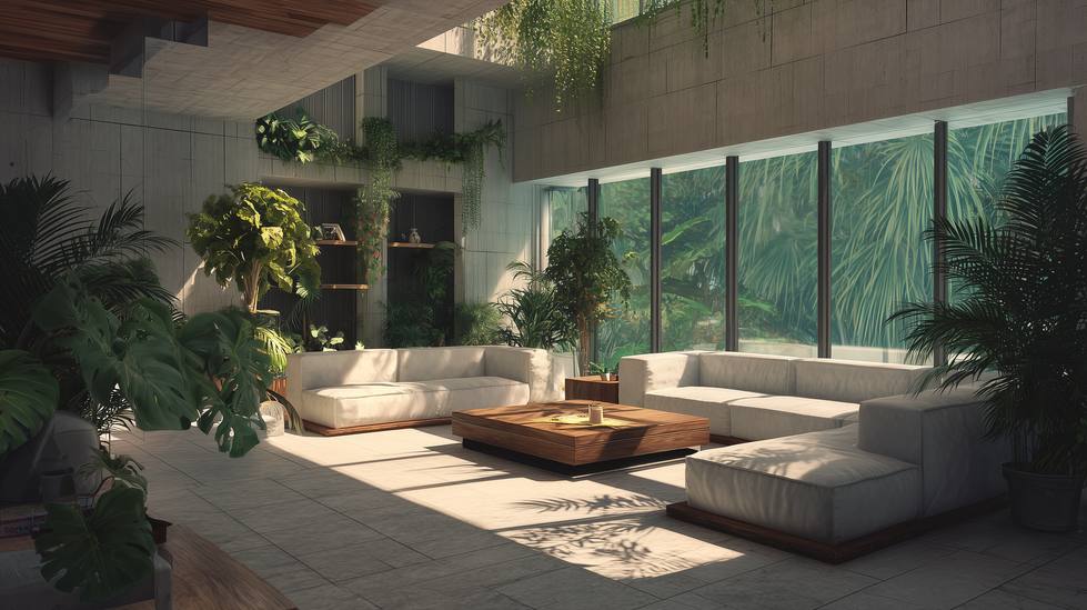 u8512886582_Minimalist_lush_living_--ar_169_--v_7_2beb52a7-ae96-40b7-ba60-107abf8220a7