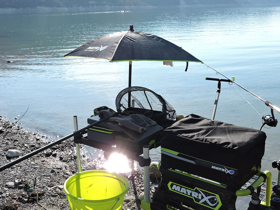 Matrix brolley at Imperial Fishing