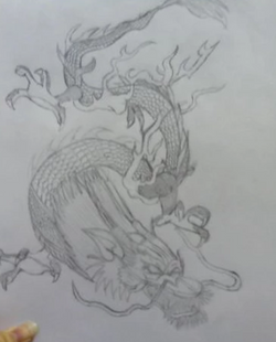 Dragon Tattoo Draft for Client