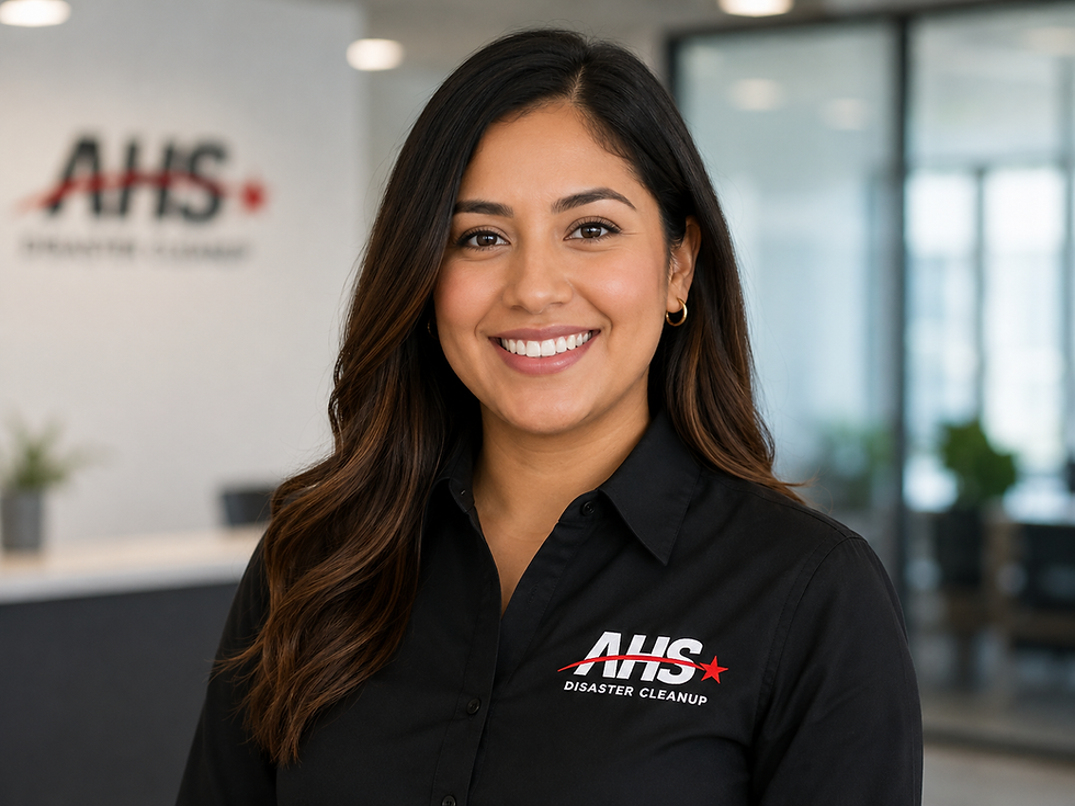 Smiling AHS Disaster Cleanup employee