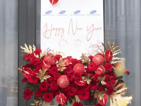 Lẵng hoa khai trương đỏ - Trường Tồn