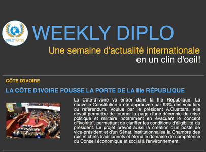 Weekly Diplo #30 (31 oct - 6 nov 2016)