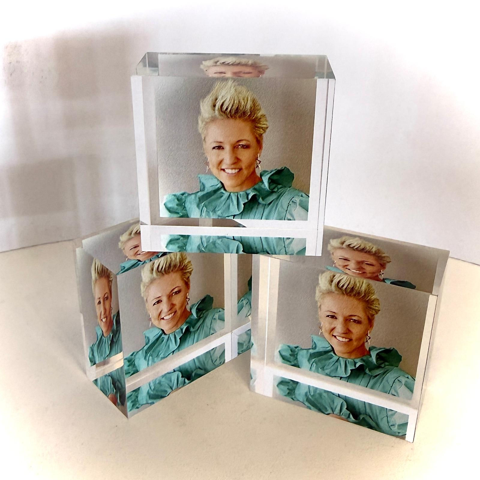 Acryl - Mixblox - türkises Kleid