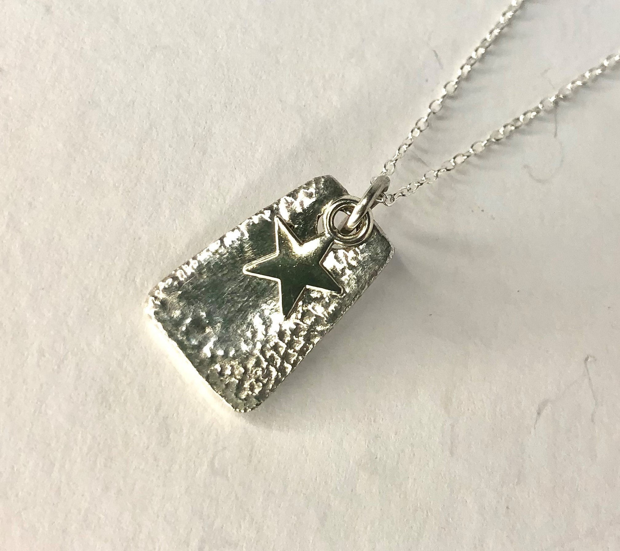 The Hammered and Star Pendant