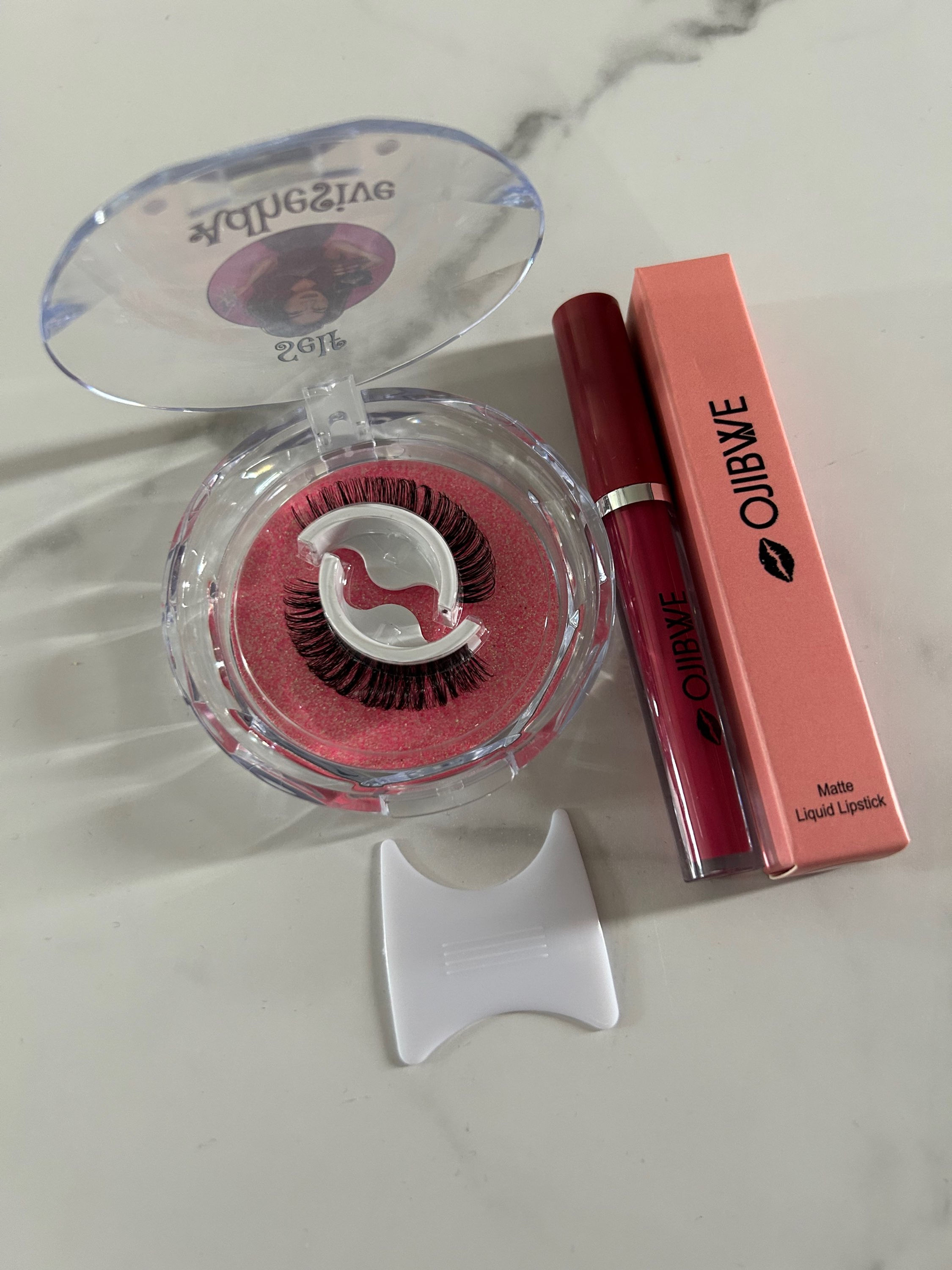 2 pack deal! - “liquid lipstick & reusable self adhesive lashes”