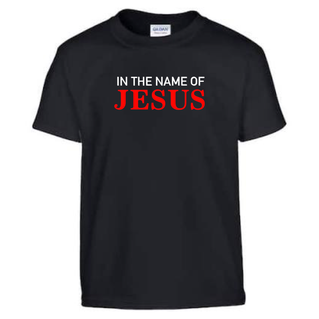 IN THE NAME OF JESUS Black Tshirt
