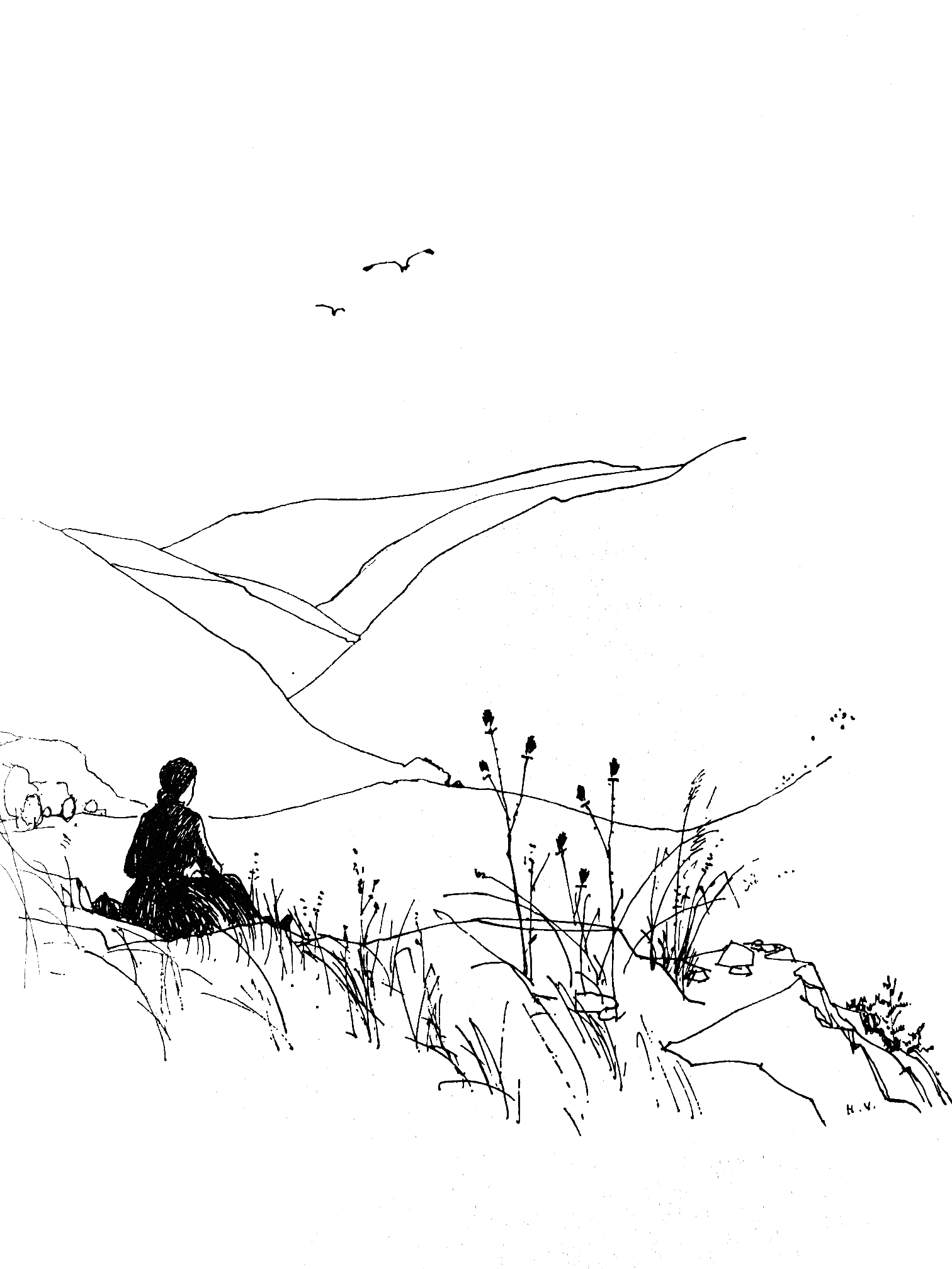 Ève devant la Montagne bourguignonne