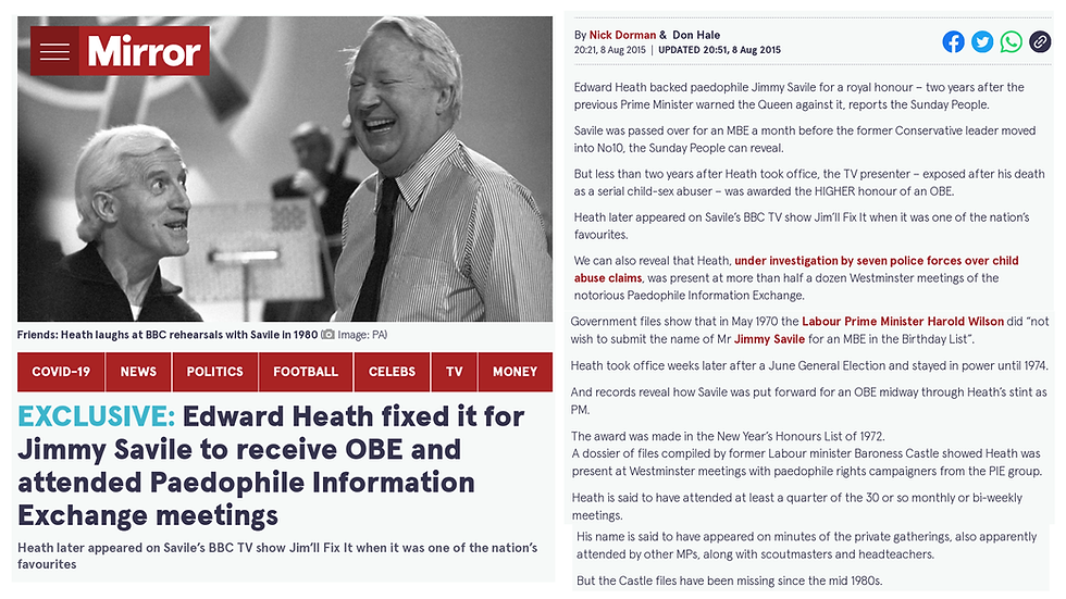Sir Edward Tim Heath with Jimmy Savile