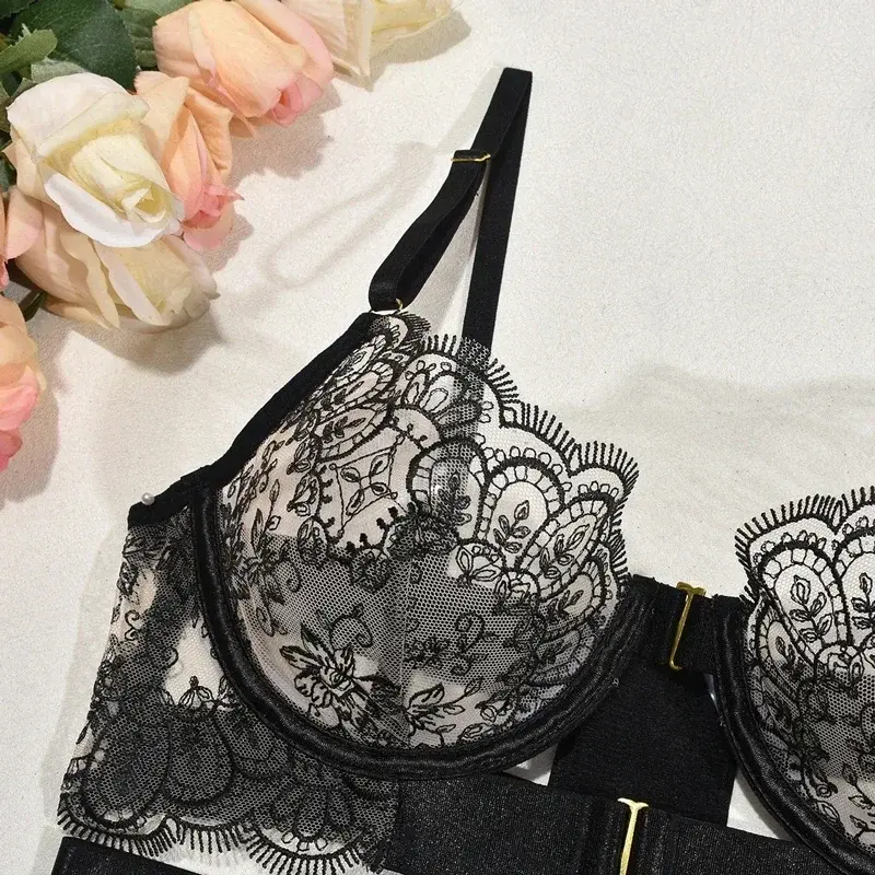 Thumbnail: Two-Piece Set G-String Transparent Lingeries