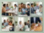 Studio photography collage showing diverse people in professional consultations. The images convey trust, support, and expert guidance.