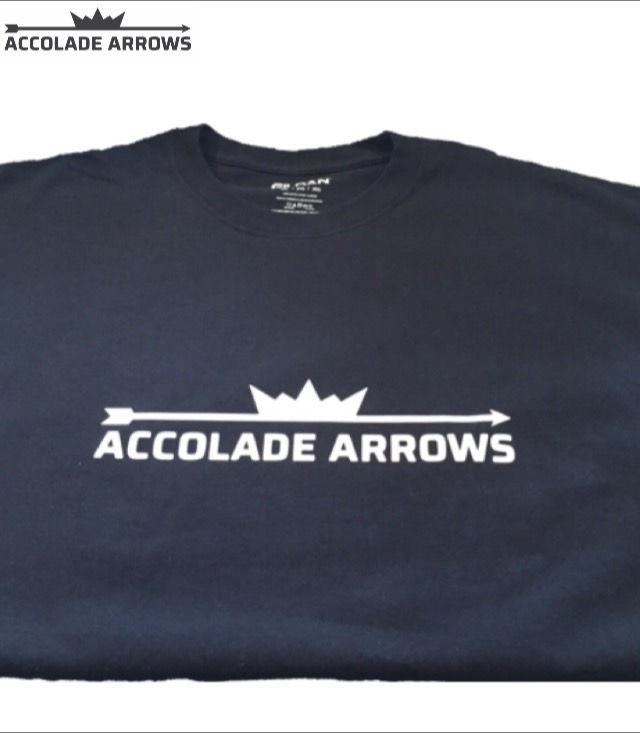 ACCOLADE ARROWS BLACK T-SHIRT/WHITE LOGO