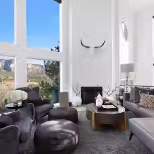 Luxury living room in Forbes Sedona Loft home in Sedona, Arizona