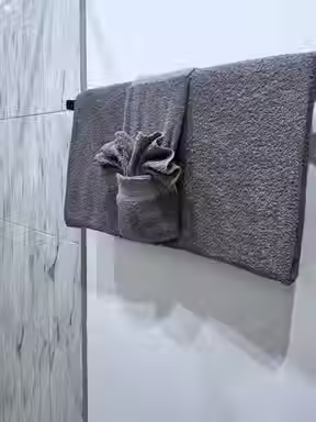 Decorative towel in bathroom in Moonlight Rocky Point home in Puerto Peñasco, México.