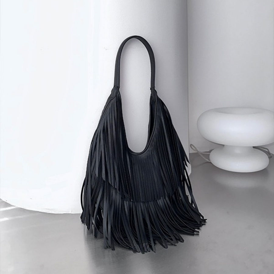 Long Tassels Women Handbag Fashion Shoulder Bags for Ladies Hand Bag Soft PU Lea