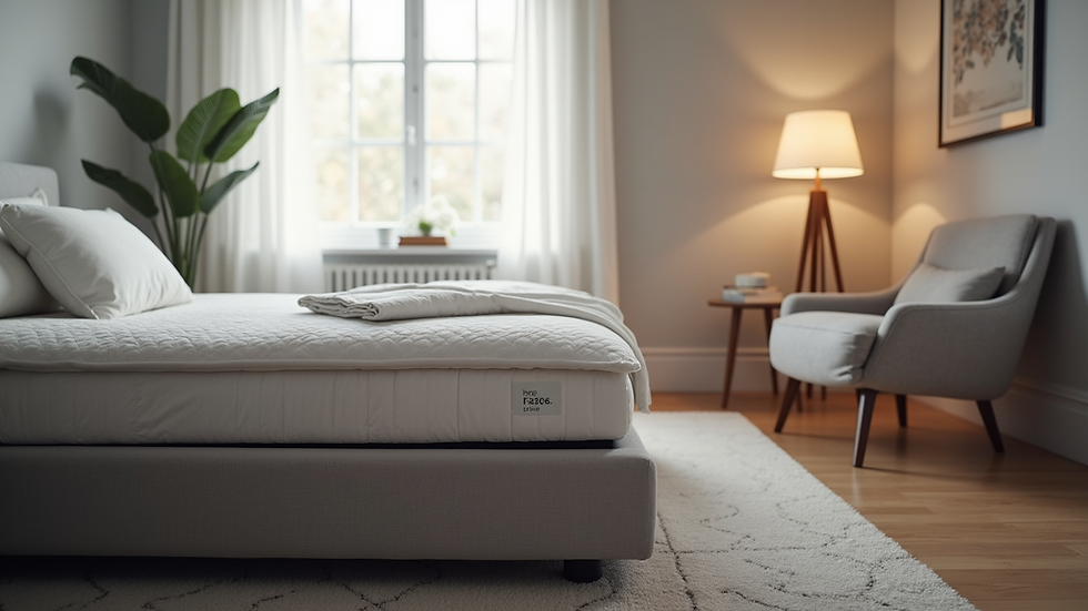 Close-up view of a smart bed with adjustable features