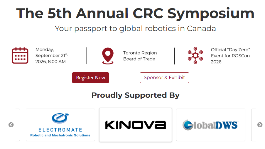 Canadian Robotics Council Symposium 2026