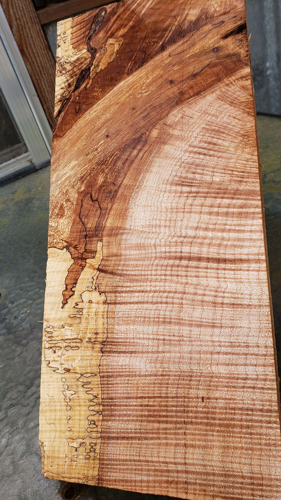Thumbnail: Curly splated maple 1 piece (B371) free shipping 