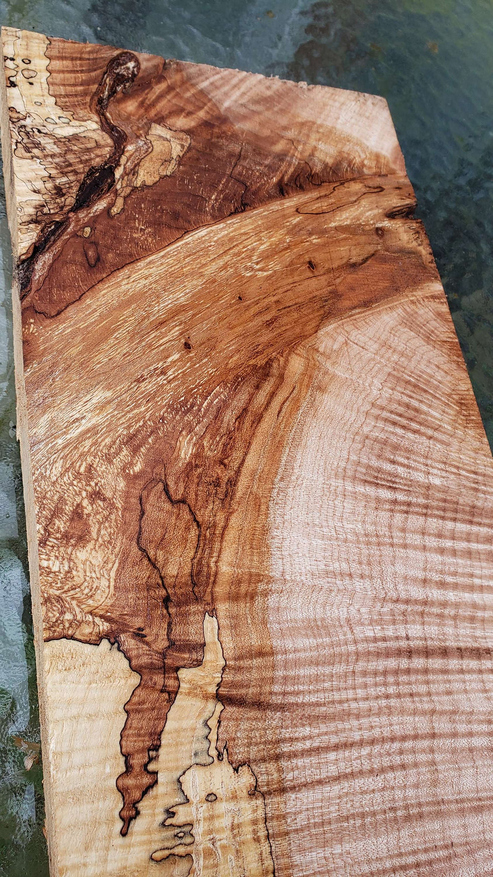 Thumbnail: Curly splated maple 1 piece (B371) free shipping 