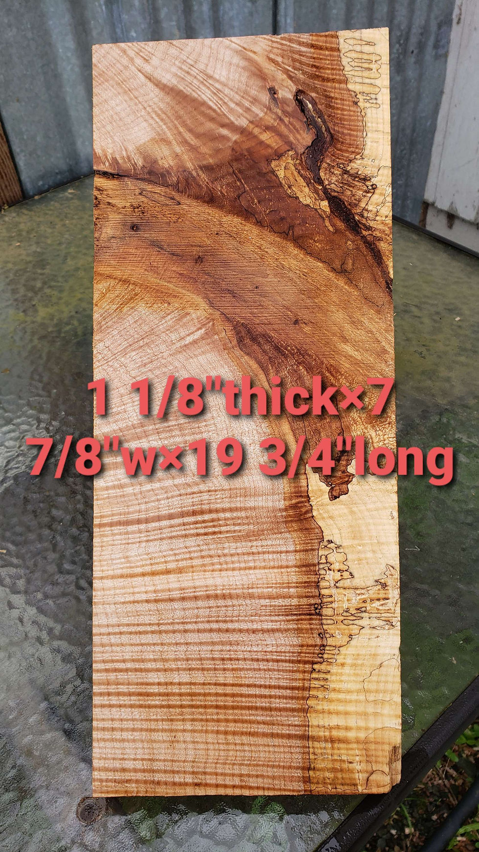 Thumbnail: Curly splated maple 1 piece (B372)