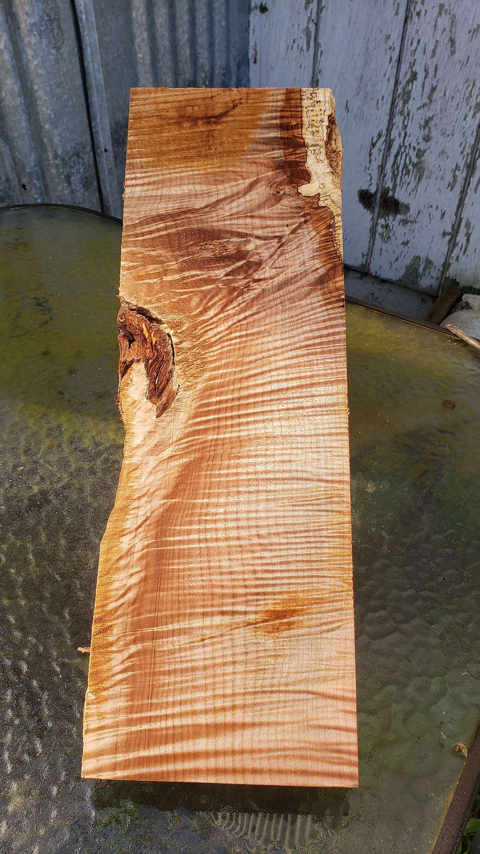 Thumbnail: Curly maple with splated 1 piece (B389)