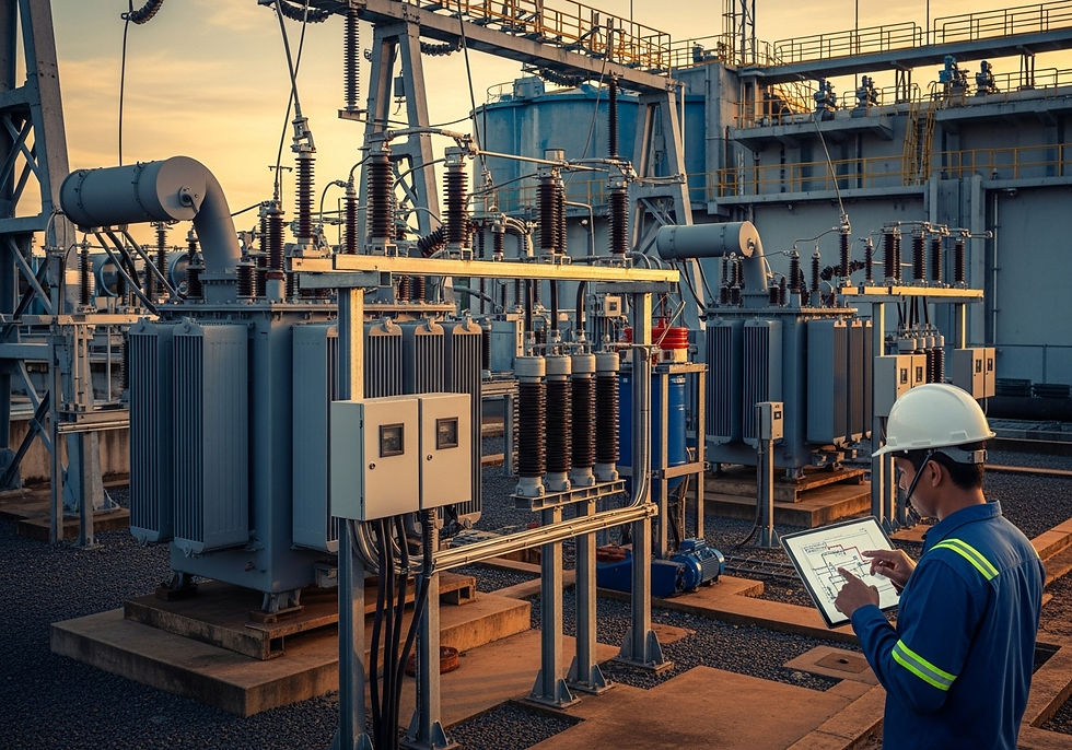 Estação de Tratamento de Água Lameirão da Cedae em Campo Grande-RJ, com subestação elétrica e bombas de recalque, contexto de projeto elétrico pela Frontal Engenharia em 1996