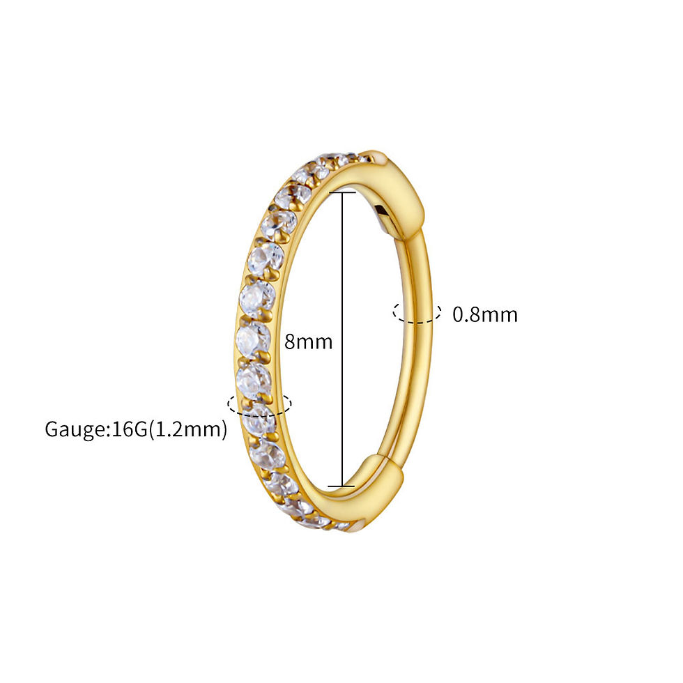 Thumbnail: The Crystal Pave Clicker Hoop Ring