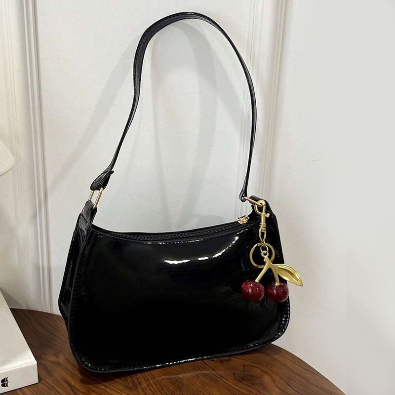Thumbnail: The Soho Cherry Patent Hobo Bag
