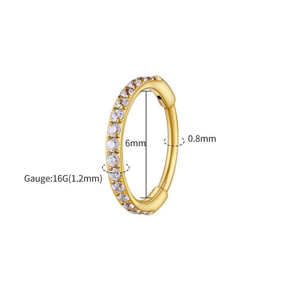 Thumbnail: The Crystal Pave Clicker Hoop Ring