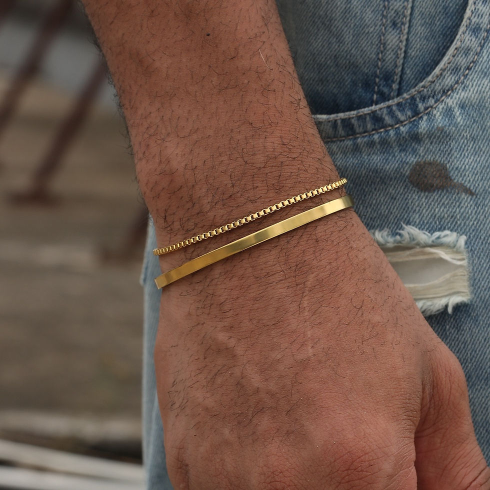 Thumbnail: The Soho Minimalist Cuff & Curb Chain Duo