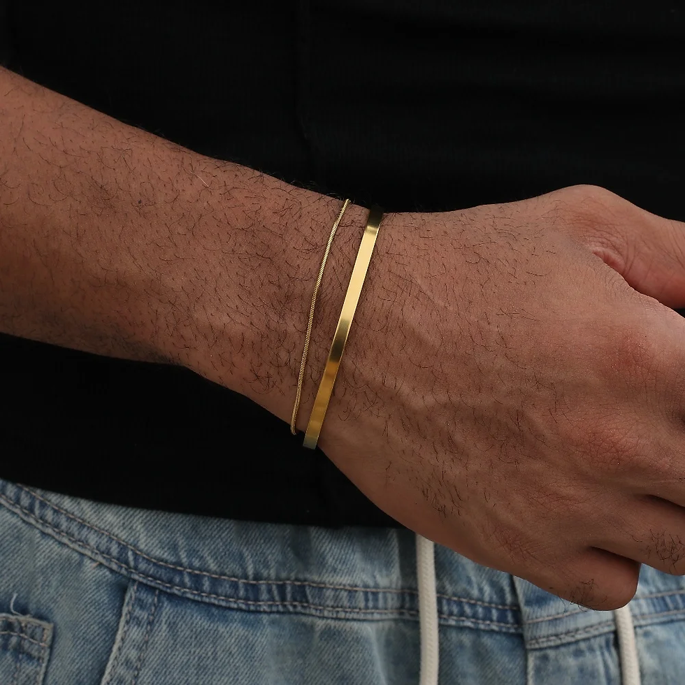 Thumbnail: The Soho Minimalist Cuff & Curb Chain Duo