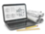 working on a laptop