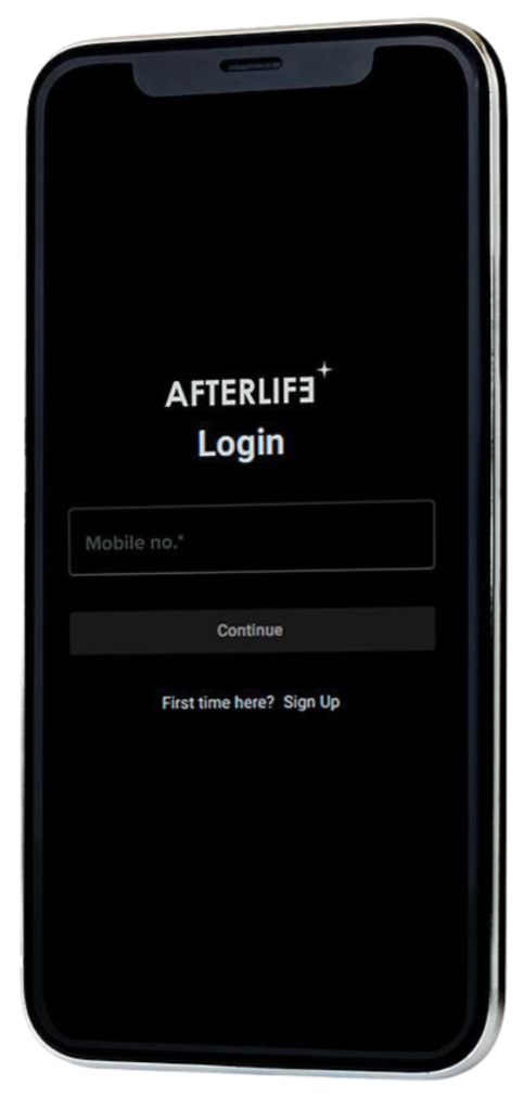 Afterlife app interface